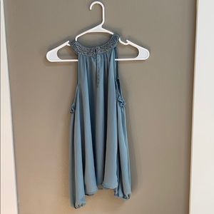 teal cold shoulder long sleeve shirt